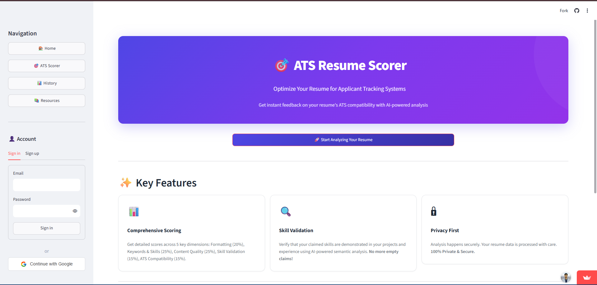 ATS Resume Scorer